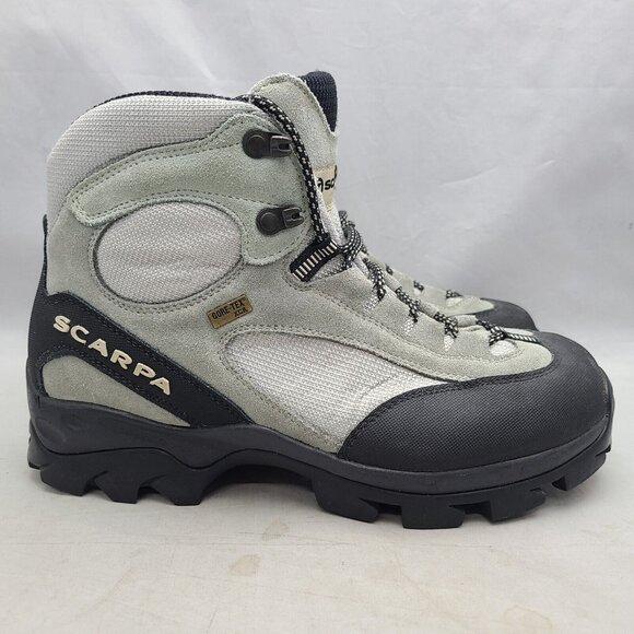 Scarpa ZG Trek GTX Boots Men US Sz 7 Gray Black Waterproof Mountaineering Hiking - Picture 2 of 12
